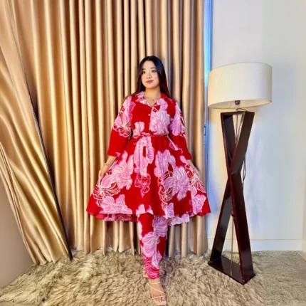 China Lilen Fish Cut 2 piece red